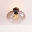Loftlampe Veda - glas med brun ombré