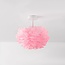 Fjerlampe - Loftslampe med lyserøde fjer - Roselle