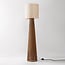 Gulvlampe Papira med hørskærm