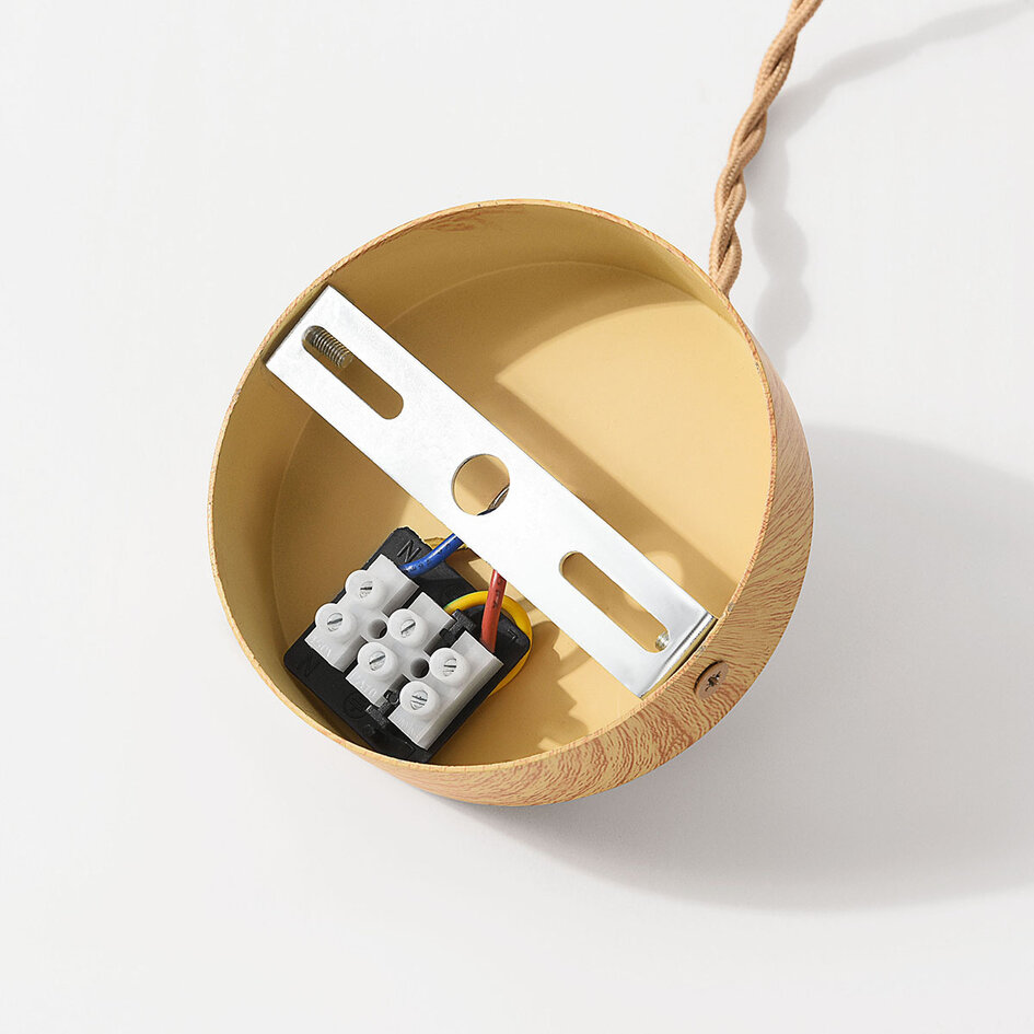 Pendel med håndflettet bambusskærm, Ø53 cm - Flima