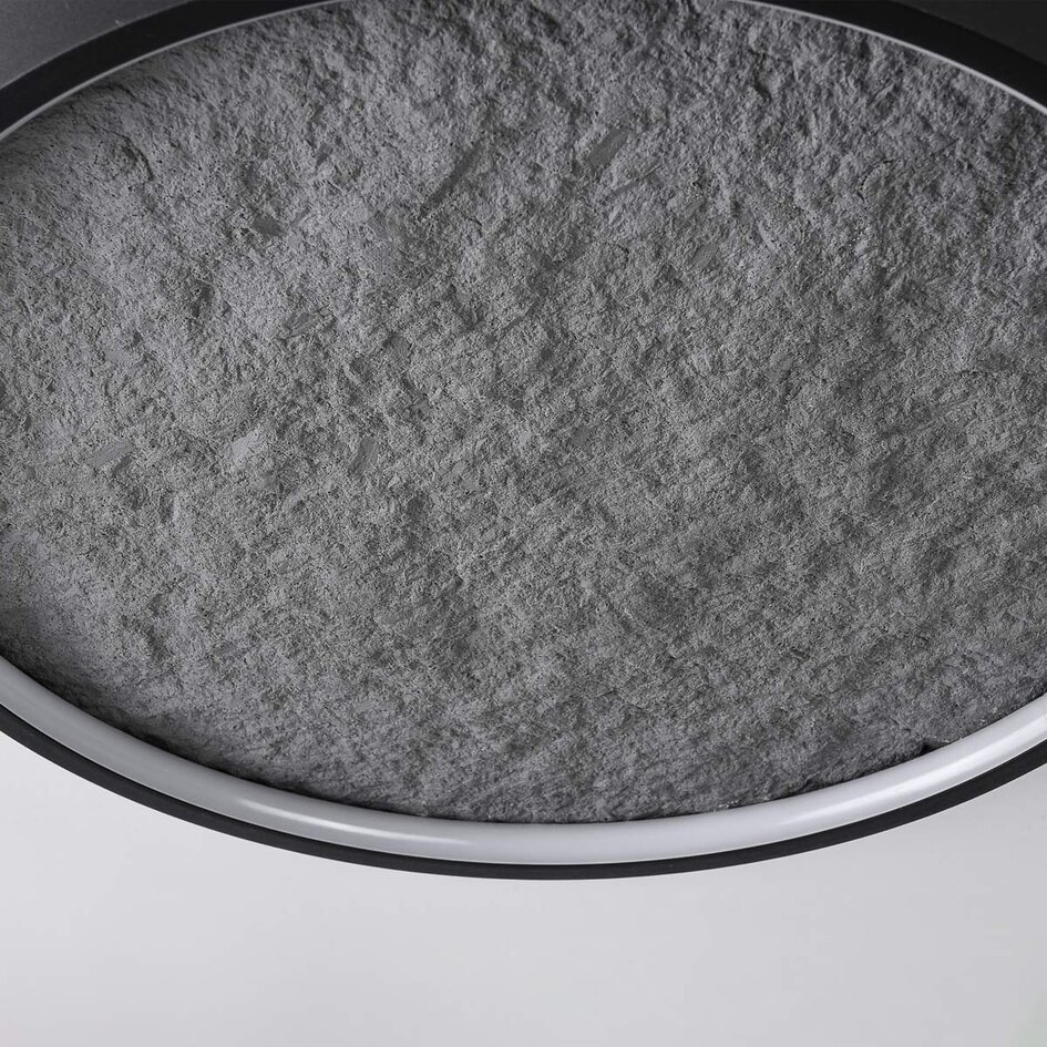 Loftlampe Cercul med 3 dæmpbare lyskilder - sort og gråt stenlook Ø40, 18W