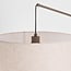 Gulvlampe Narae med justerbar arm og hørskærm - taupe