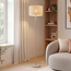 Gulvlampe Avana med hørskærm - beige