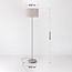 Gulvlampe Avana med hørskærm - beige