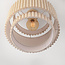 Loftlampe Vessa med lagdelt linnedskærm