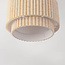 Loftlampe Vessa med lagdelt linnedskærm
