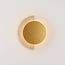 Væglampe Kiro i guld og sandbeige med integreret LED og travertin