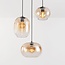 Pendel Olare, 3 lyskilder med amber glas og ombré