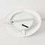 Loftlampe Korena - dekorativ form med skærm i silkelook, hvid