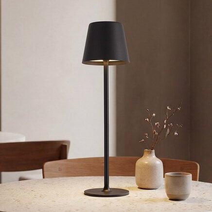 Trådløs bordlampe Silo med dæmpbart og justerbart lys - sort