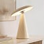 Genopladelig bordlampe Ariso med touchdæmper og justerbart lys - creme