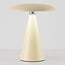 Genopladelig bordlampe Ariso med touchdæmper og justerbart lys - creme