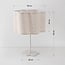 Bordlampe Hiron, beige med hørskærm