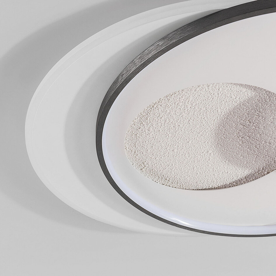 Loftlampe Eclipse 3-trins dæmpbar LED - hvid og grå