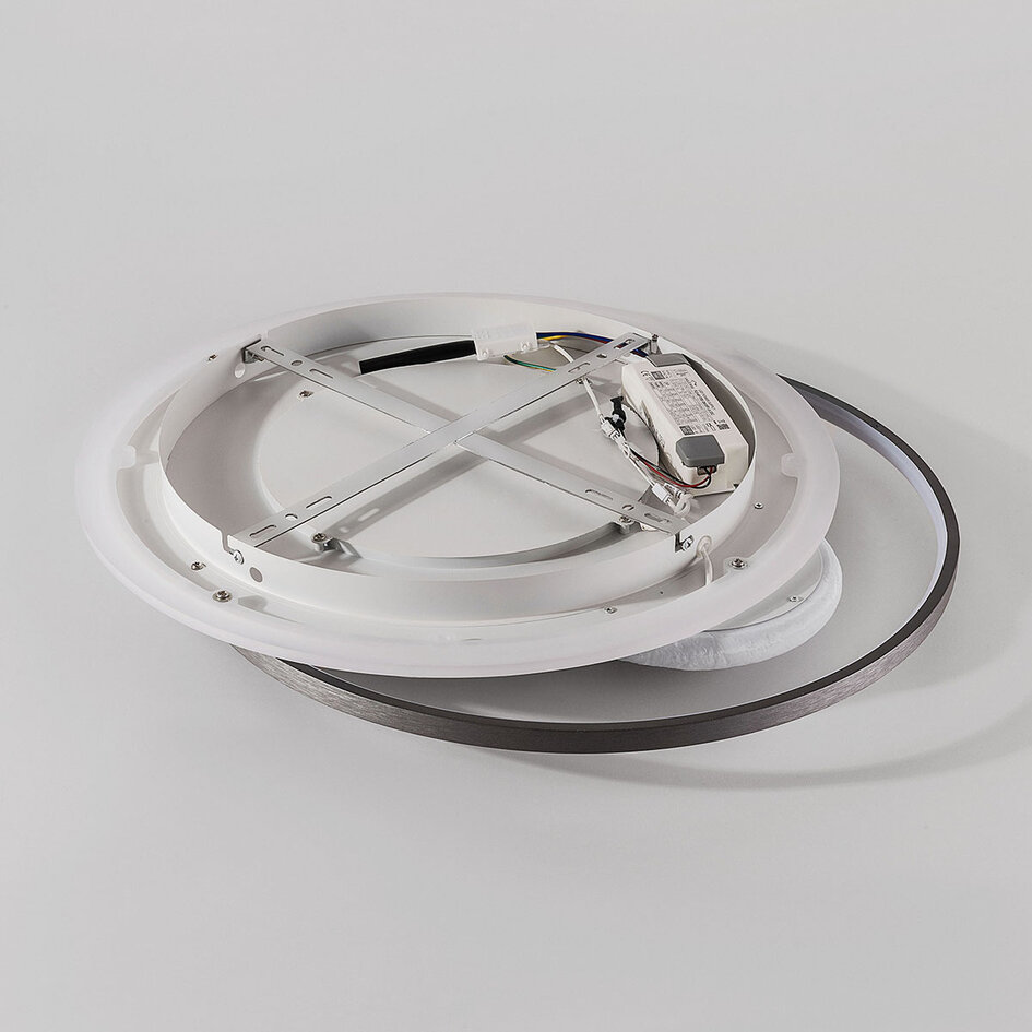 Loftlampe Eclipse 3-trins dæmpbar LED - hvid og grå