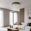 Loftlampe Ceres i sort og beige med 3-trins dæmpbar LED