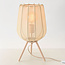 Bordlampe Solva med lyst beige tekstil