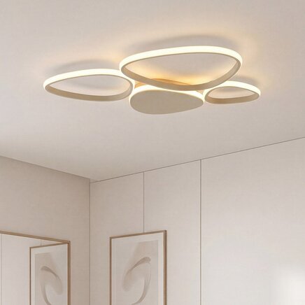 Design loftlampe Lirina med integreret LED, 3-trins dæmpbar - sandbeige