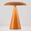 Bordlampe Ariso med genopladelig LED og touchdæmper - orange