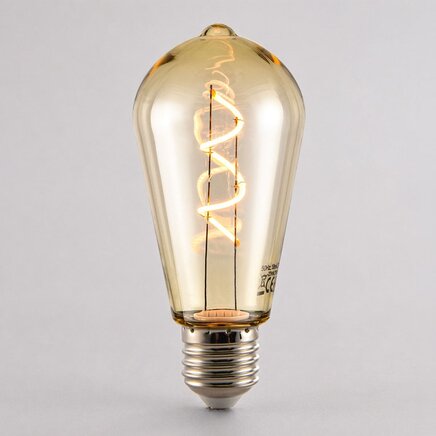 ST60 Dæmpbar LED-filamentpære i amber, 3W (2200K)