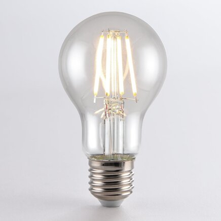 A60 E27 LED-filamentpære i transparent glas med dagslyssensor 4,5W (2700K)