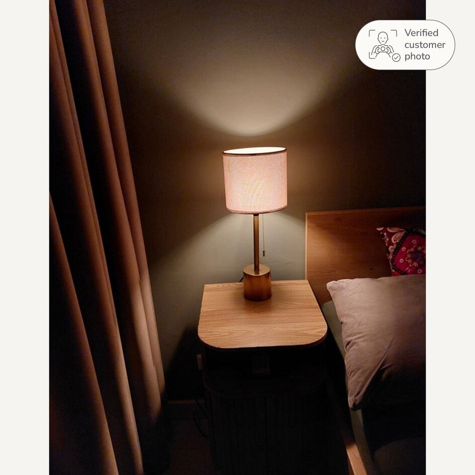 Elegant bordlampe med stofskærm - Valencia