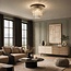 Loftlampe Royce med klart glas i krystalform