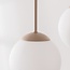 Moderne loftlampe Carato med 5 lyskilder - beige og mælkehvidt glas