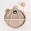 Moderne loftlampe Carato med 5 lyskilder - beige og mælkehvidt glas