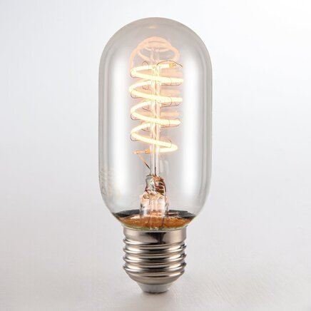 Dæmpbar E27 LED-rørpære Ø45 mm transparent glas, 4W (1800K)