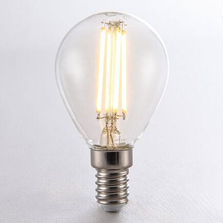A45 E14 3-trins dæmpbar LED-filamentpære med transparent glas 4,5W (2700K)