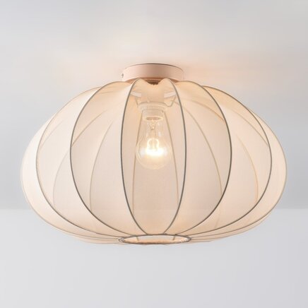 Loftlampe Ecruva med tekstilskærm i lys beige