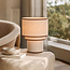 Bordlampe Britany med lagdelt linnedskærm