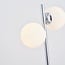 Bordlampe Pallon, 2 lyskilder med mælkehvidt glas - marmorlook