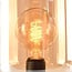 Bordlampe Solo i sort med amber glas