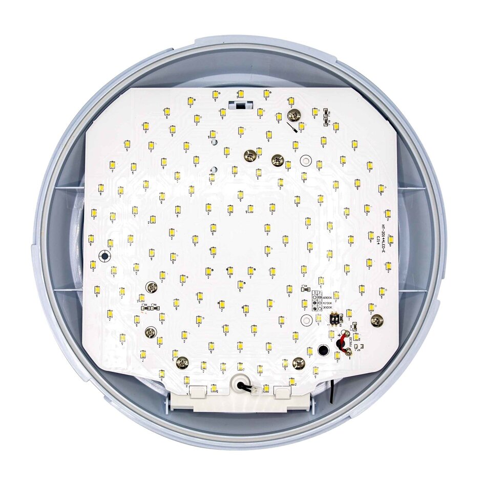 Plafond inkl. nødbelysning  - 15 watt + CCT switch (3000K/4000K/6500K), hvid