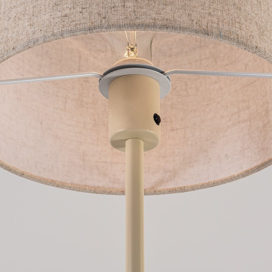 Gulvlampe Savanna med justerbar læselampe - beige