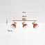 Justerbar loftlampe Lorie med 3 lyskilder og ombréglas i beige