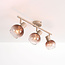 Justerbar loftlampe Lorie med 3 lyskilder og ombréglas i beige