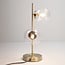 Bordlampe Ethan, 2 lyskilder - bronze med transparent glas