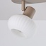 Loftlampe Odelle, 2 justerbare spots - rillet glas