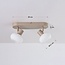 Loftlampe Odelle, 2 justerbare spots - rillet glas
