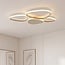 Design loftlampe Lirina i sandbeige, 3-trins dæmpbar og integreret LED