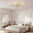 Design loftlampe Lirina i sandbeige, 3-trins dæmpbar og integreret LED