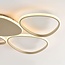 Design loftlampe Lirina i sandbeige, 3-trins dæmpbar og integreret LED