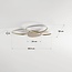 Design loftlampe Lirina i sandbeige, 3-trins dæmpbar og integreret LED