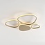 Design loftlampe Lirina i sandbeige, 3-trins dæmpbar og integreret LED