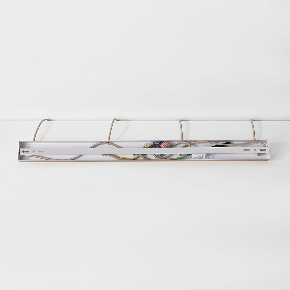 Pendellampe Frida beige med riflet glas, 4-lys