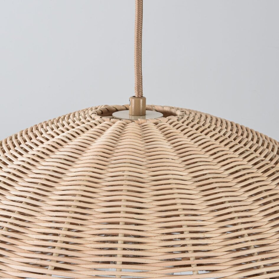 Pendellampe Norinda med flettet rattan - natur