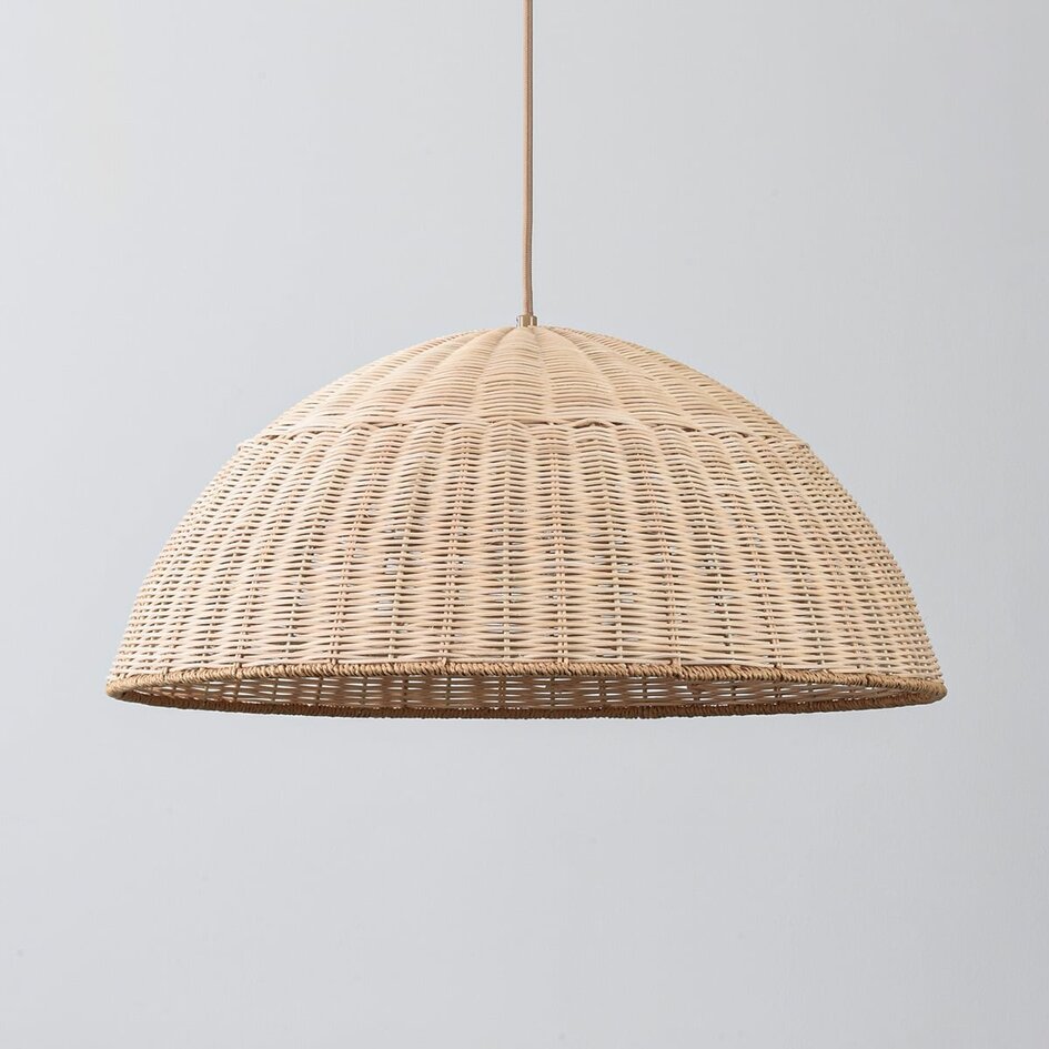 Pendellampe Norinda med flettet rattan - natur